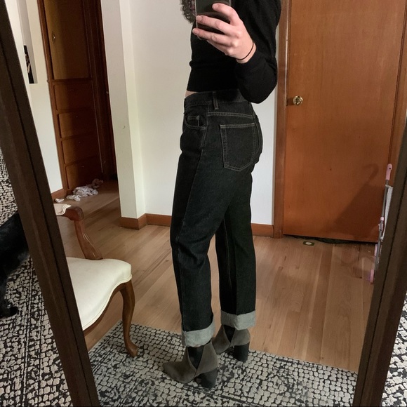 Gap boot cut straight leg dark wash jeans - Picture 4 of 8